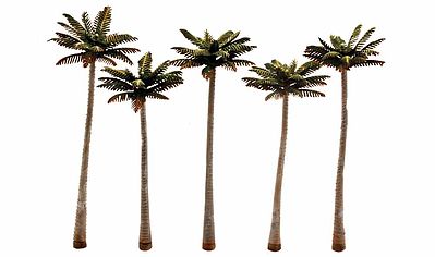 Woodland Large Palm Tree 4 3/4 -5 1/4 (5) Model Railroad Tree #tr3598