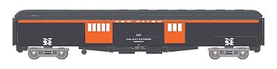 WheelsOfTime 70 Baggage-Express w/Arched Roof - Ready to Run New Haven #5507 (McGinnis Scheme, orange, black, white) - N-Scale