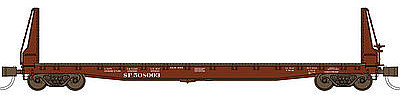 WheelsOfTime Welded Fish Belly Bulkhead Flatcar Southern Pacific N Scale Model Train Freight Car #50003