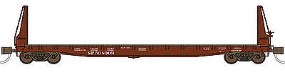WheelsOfTime Welded Fish Belly Bulkhead Flatcar Southern Pacific N Scale Model Train Freight Car #50006