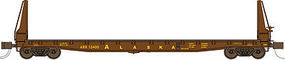 70-Ton 53'6'' Welded Fish Belly Bulkhead Flatcar ARR N Scale Model Train Freight Car #50027