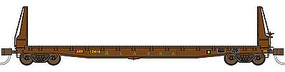 70-Ton 53'6'' Welded Fish Belly Bulkhead Flatcar ARR N Scale Model Train Freight Car #50031
