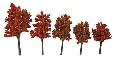 Walthers-Acc Autumn Trees with Pin Base 10 Pack (4 to 5-1/2) HO Scale Model Railroad Tree #1154