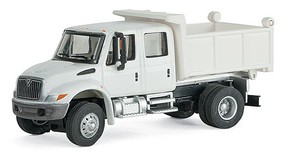 Walthers-Acc International(R) 4300 Crew Cab Dump Truck Assembled White w/Railroad Maintenance-of-Way Logo Decals Walthers-Acc International(R) 4300 Crew Cab Dump Truck Assembled White w/Railroad Maintenance-of-Way Logo Decals