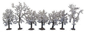 Walthers-Acc Snow Trees White Foliage with Flat Base 7 Pack (3-1/8 to 3-15/16'') Model Railroad Tree #1167 Walthers-Acc Snow Trees White Foliage with Flat Base 7 Pack (3-1/8 to 3-15/16'') Model Railroad Tree #1167