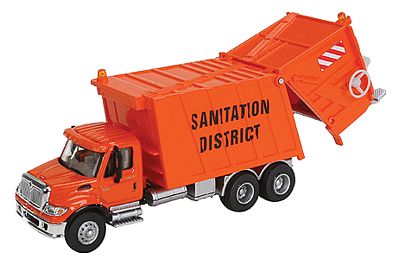 Walthers-Acc International 7600 Orange Garbage Truck HO Scale Model Railroad Vehicle #11770