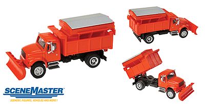 Walthers-Acc International 4900 Dump Truck w/Snowplow & Salt Spreader HO Scale Model Railroad Vehicl #11793