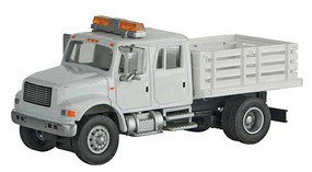 Walthers-Acc International(R) 4900 Crew-Cab Open Stake-Bed Utility Truck Assembled White with Utility Company decals Walthers-Acc International(R) 4900 Crew-Cab Open Stake-Bed Utility Truck Assembled White with Utility Company decals