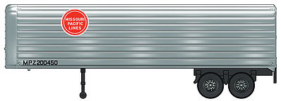 Walthers-Acc 35 Fluted-Side Trailer 2-Pack - Assembled Missouri Pacific(TM)