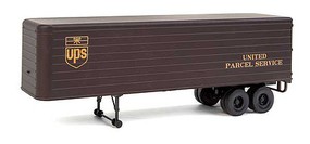 Walthers-Acc 35' Fluted-Side Trailer 2-Pack Assembled United Parcel Service (1950s 1960s brown, gold, Bowtie logo)