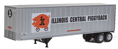 Walthers-Acc Illinois Central 40 Trailmobile Trailer (2) HO Scale Model Railroad Vehicle #2506