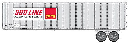 Walthers-Acc Soo Line Flexi-Van 40 Trailer (2) HO Scale Model Railroad Vehicle #2613