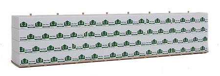Walthers-Acc Wrapped Lumber Load for 50 Bulkhead Flatcar - WF HO Scale Model Train Freight Car Load #3126