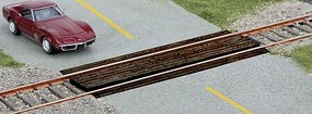 Walthers-Acc Laser-Cut Wood Grade Crossing Kit (2) HO Scale Model Railroad Operating Accessory #4159