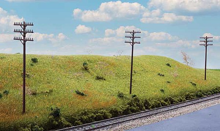 Walthers-Acc Telegraph Poles and Cross Arms Kit HO Scale Model Railroad Road Accessory #4185