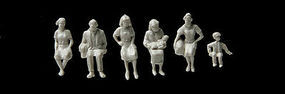 Walthers-Acc Sitting Figures Unpainted (72) HO Scale Model Railroad Figure #6051