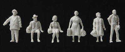 Walthers-Acc Traveling Figures Unpainted (72) HO Scale Model Railroad Figure #6052