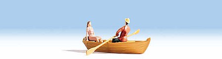 Walthers-Acc Row Boat w/ Two Passengers HO Scale Model Railroad Figure #6062