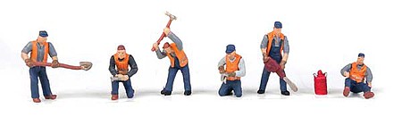Walthers-Acc Railroad Track Workers Set #1 HO Scale Model Railroad Figure #6066