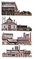 Walthers-Acc Instant Buildings Industrial District HO Scale Model Railroad Scenery Supply #724 Walthers-Acc Instant Buildings Industrial District HO Scale Model Railroad Scenery Supply #724