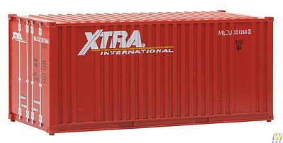 Walthers-Acc 20 Container w/Flat Panel - Assembled Xtra Leasing Intermodal (red, white)