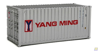 Walthers-Acc 20 Corrugated Container - Assembled Yang Ming (gray, red, blue)