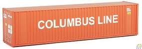 Walthers-Acc 40' Hi-Cube Corrugated Container w/Flat Roof Assembled Columbus Line (brown, white) Walthers-Acc 40' Hi-Cube Corrugated Container w/Flat Roof Assembled Columbus Line (brown, white)