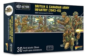 Warlord-Games 28mm Bolt Action- WWII British & Canadian Army Infantry 1943-45 (30) (Plastic)