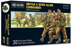 Warlord-Games 28mm Bolt Action- WWII British & Inter-Allied Commandos (30) (Plastic)