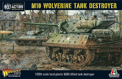 Warload-Games WWII M10 Wolverine Allied Tank Destroyer Plastic Model Tank Kit 1/56 Scale #13007