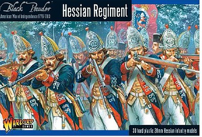 Warlord-Games Hessian Regiment 1776-1783 (30) Plastic Model Figure Kit 1/56 Scale #awi03