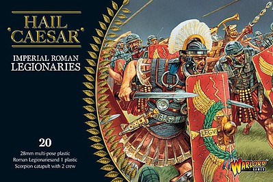 Warlord-Games Imperial Roman Legionaries (22) with Scorpion Catapult Plastic Model Figure Kit 1/56 #ir01