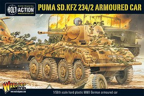 Warload-Games WWII Puma SdKfz 234/2 German Armored Car Plastic Model Military Vehicle Kit 1/56 #wm506 Warload-Games WWII Puma SdKfz 234/2 German Armored Car Plastic Model Military Vehicle Kit 1/56 #wm506