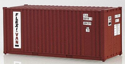 Walthers 20 Ribbed-Side Container - Assembled - Flexi-Van HO Scale Model Train Freight Car Load #1764