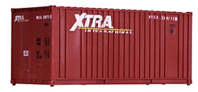 Walthers 20 Ribbed-Side Container Xtra International HO Scale Model Train Freight Car Load #1768