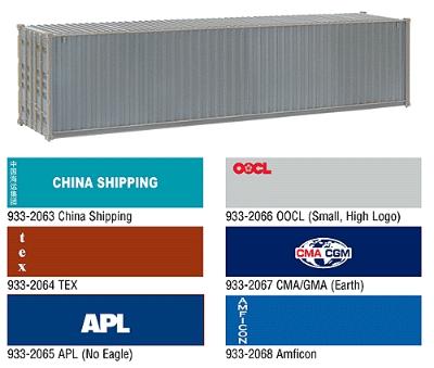 Walthers 40 Hi-Cube Container - China Shipping HO Scale Model Train Freight Car Load #2063