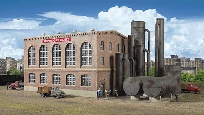 Walthers Gas Plant w/Washing Tank Kit 16-1/2 x 7-7/8 x 7-7/8 HO Scale Model Railroad Building #2905