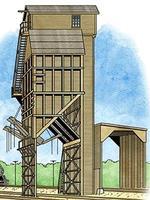 Walthers Wood Coaling Tower - Kit - 7-1/2 x 6-1/2 x 10-5/8''