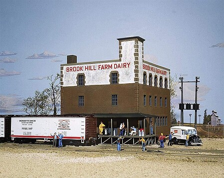 Walthers Brookhill Farm Dairy - Kit HO Scale Model Railroad Building #3010