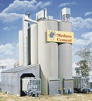 Medusa Cement Company - Kit - 9 x 7 x x 11 HO Scale Model Railroad Building #3019