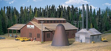 Walthers Mountain Lumber Company Sawmill Kit HO Scale Model Railroad Building #3058