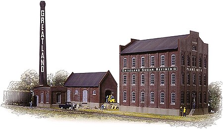 Walthers Cornerstone Series(R) Greatland Sugar Refining HO Scale Model Railroad Building Kit #3092