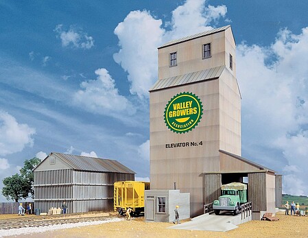  Grain Elevator - Kit -- HO Scale Model Railroad Building -- #3096