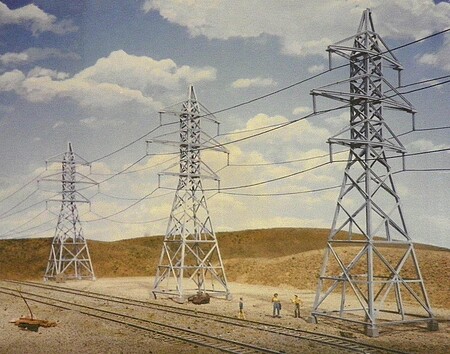 Walthers High-Voltage Transmission Tower (4) Kit HO Scale Model Railroad trackside Accessory #3121