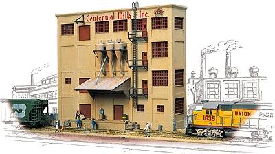 Walthers Centennial Mills Background Building - Kit HO Scale Model Railroad Building #3160