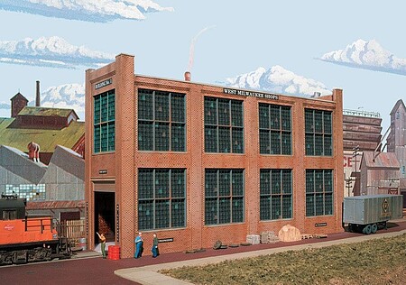 Walthers Background Building Kits Shop Building No.1 (Back Wall) HO Scale Model Railroad Building #3165