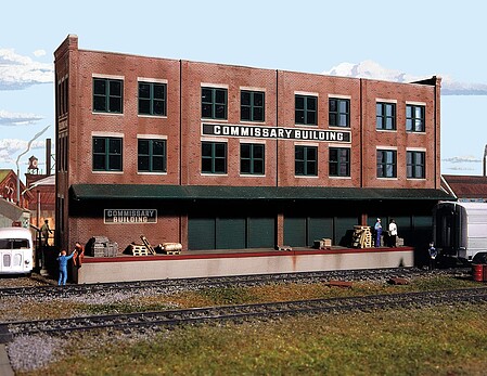 Walthers Commissary/Freight Transfer Background Building - Kit HO Scale Model Railroad Building #3173