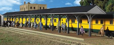Walthers Wood Station Shed & Platform Kit Includes 4 Sections HO Scale Model Railroad Building #3188