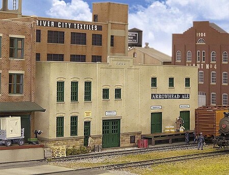 Walthers Arrowhead Ale Background Building - Kit HO Scale Model Railroad Building #3193