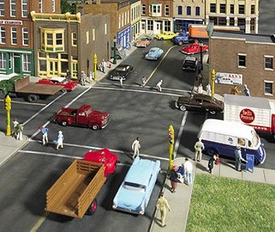 Walthers Asphalt Street System - Straight Sections pkg(8) HO Scale Model Railroad Road Accessory #3195